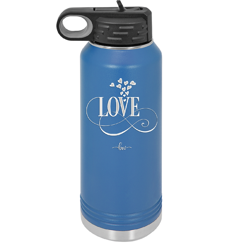 Love Showering Hearts - Laser Engraved Stainless Steel Drinkware - 1714 -