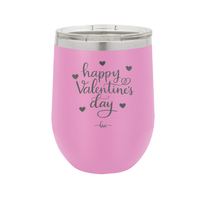 Happy Valentines Day - Laser Engraved Stainless Steel Drinkware - 1723 -