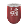 LOVE Stencil - Laser Engraved Stainless Steel Drinkware - 1724 -