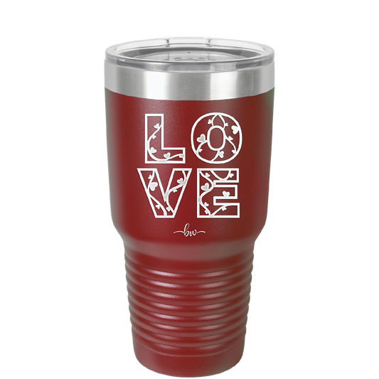 LOVE Stencil - Laser Engraved Stainless Steel Drinkware - 1724 -