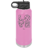 LOVE Stencil - Laser Engraved Stainless Steel Drinkware - 1724 -