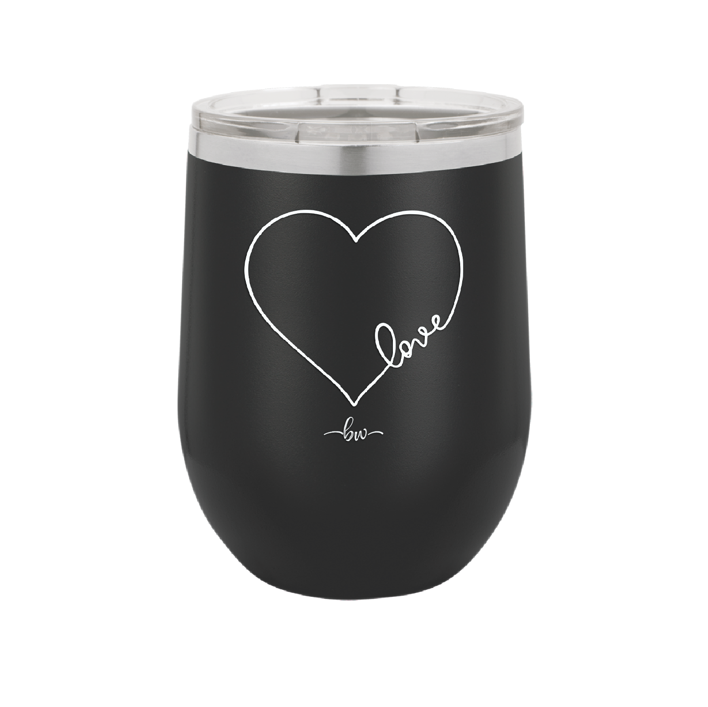 Love Heart - Laser Engraved Stainless Steel Drinkware - 1725 -