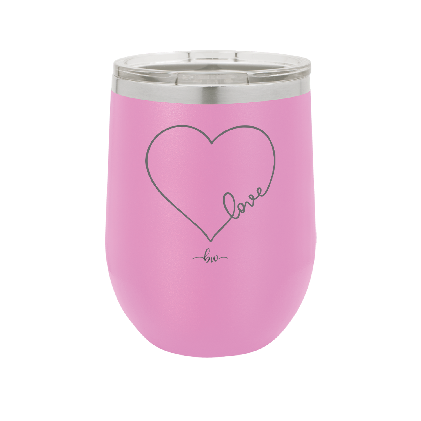 Love Heart - Laser Engraved Stainless Steel Drinkware - 1725 -