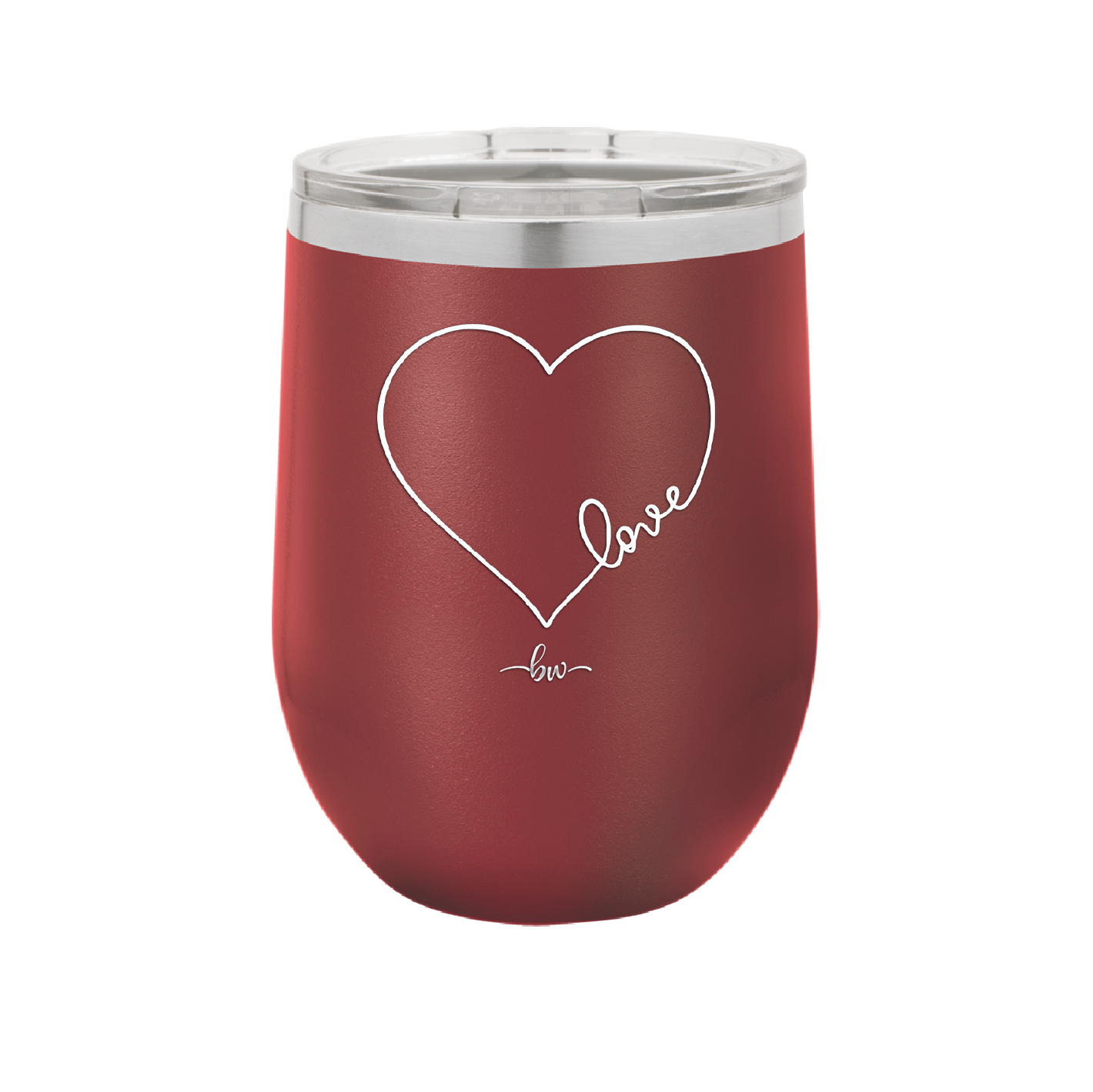 Love Heart - Laser Engraved Stainless Steel Drinkware - 1725 -