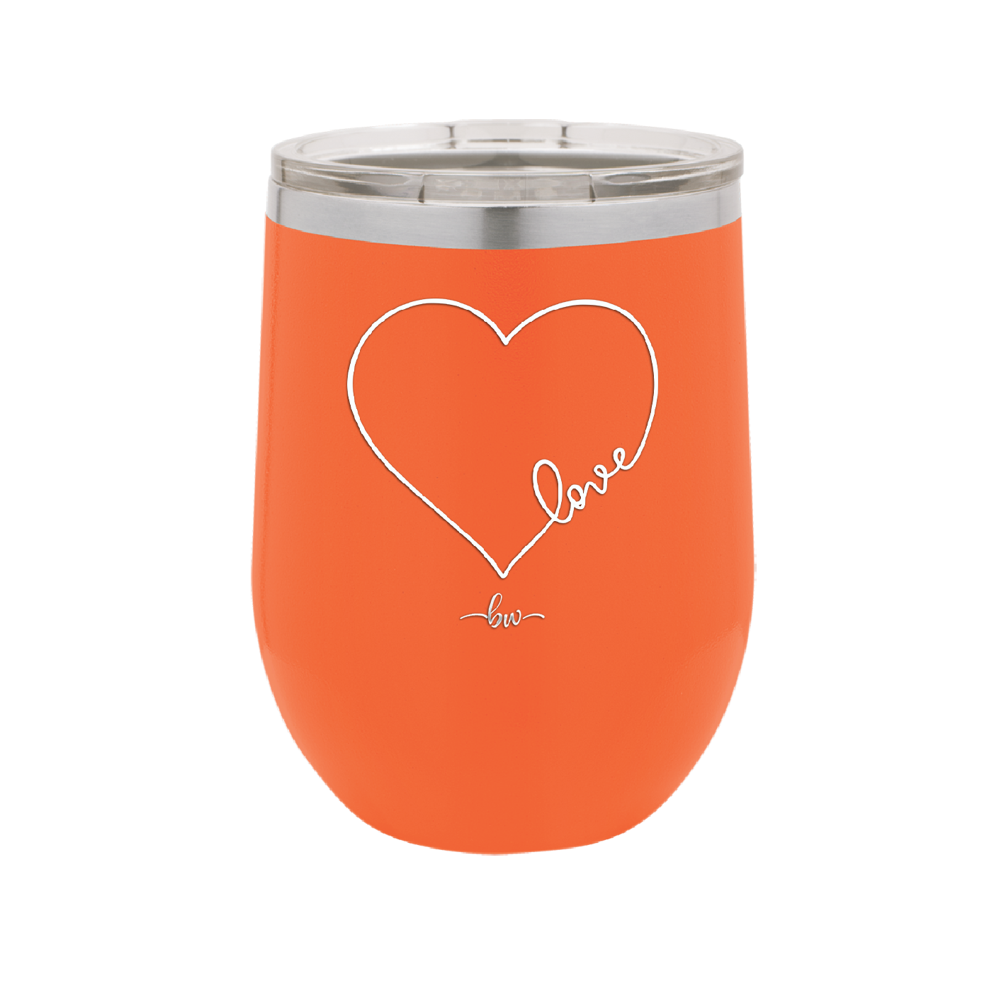 Love Heart - Laser Engraved Stainless Steel Drinkware - 1725 -