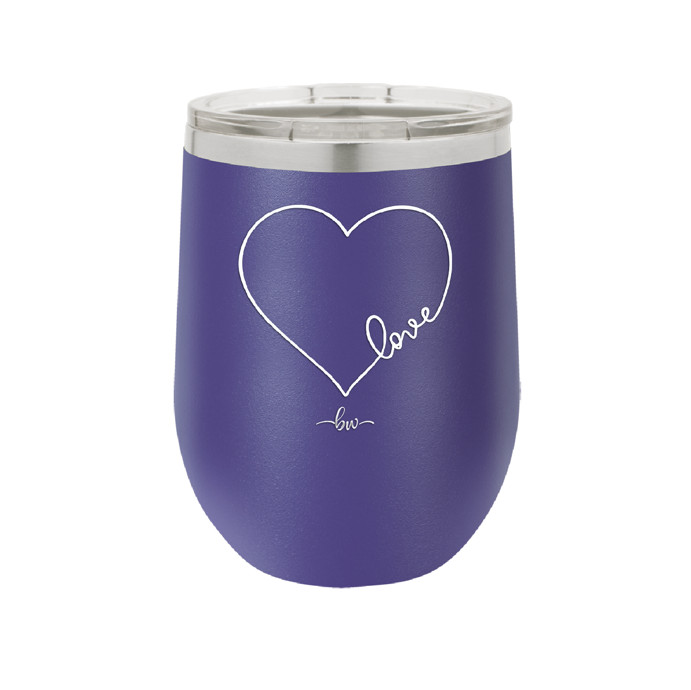 Love Heart - Laser Engraved Stainless Steel Drinkware - 1725 -