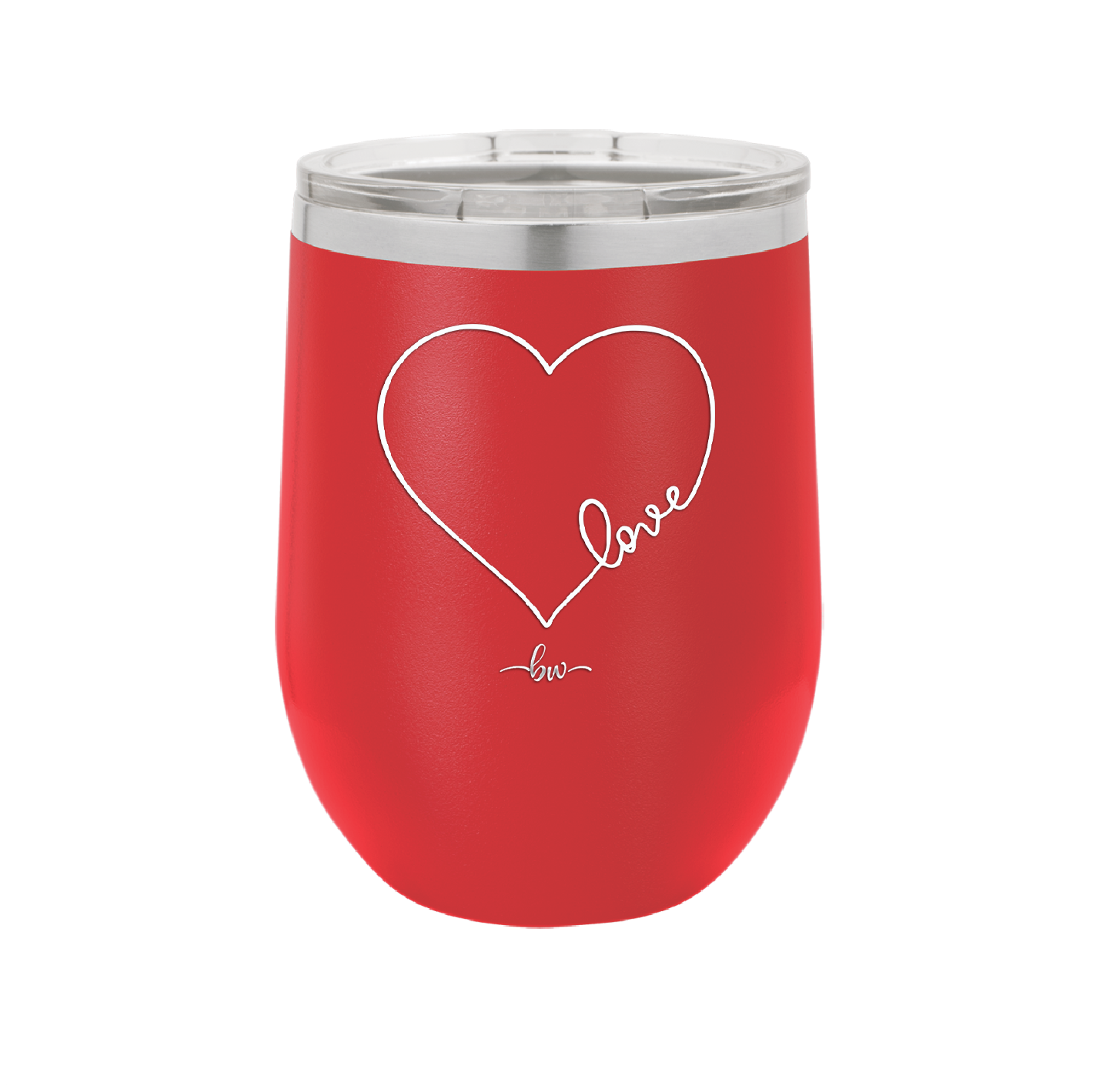 Love Heart - Laser Engraved Stainless Steel Drinkware - 1725 -