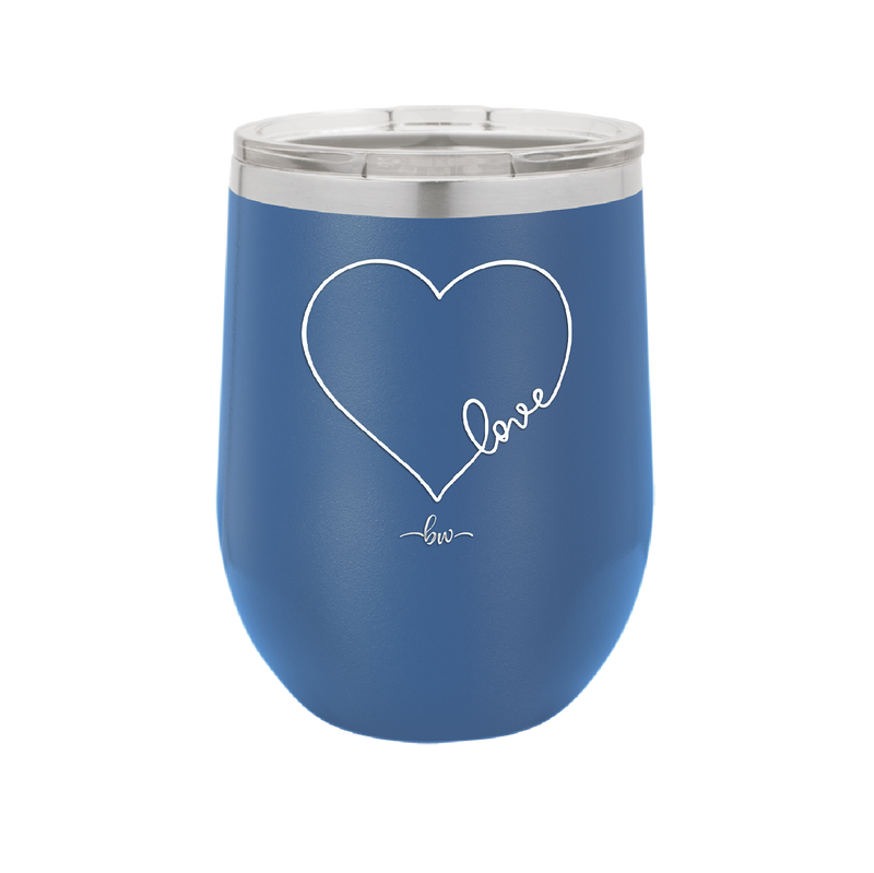 Love Heart - Laser Engraved Stainless Steel Drinkware - 1725 -