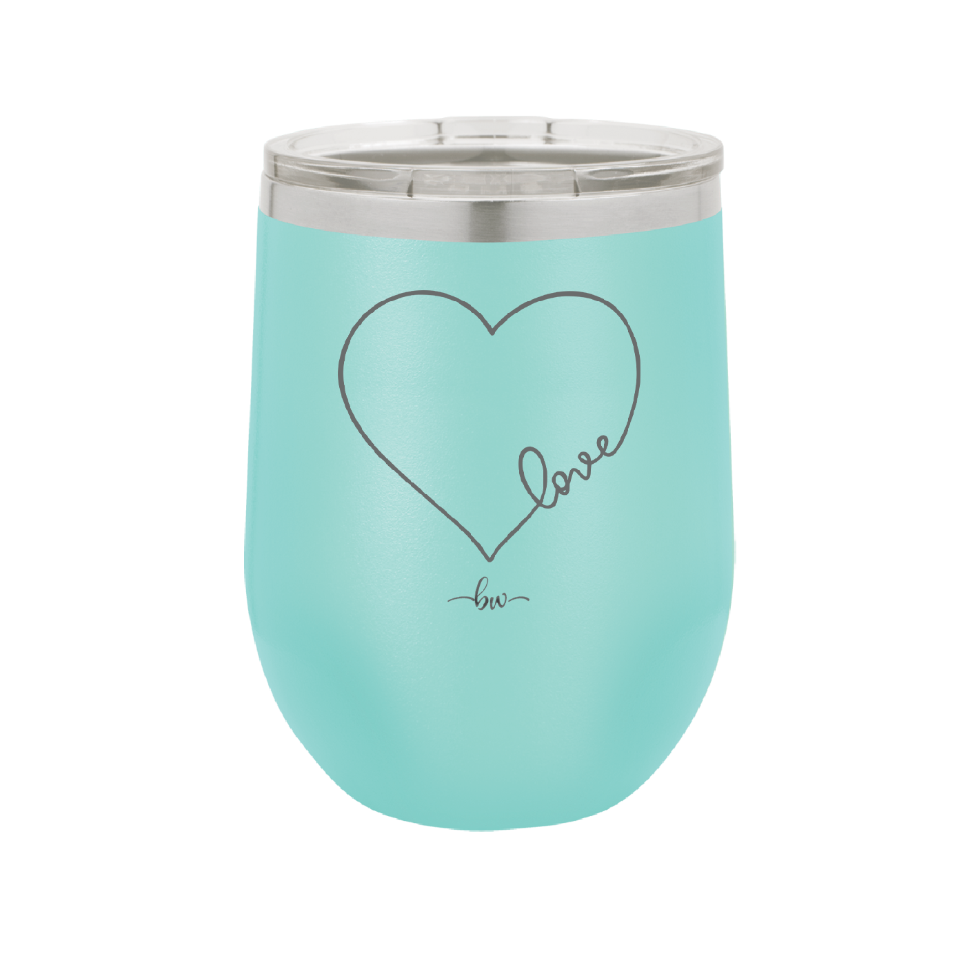 Love Heart - Laser Engraved Stainless Steel Drinkware - 1725 -