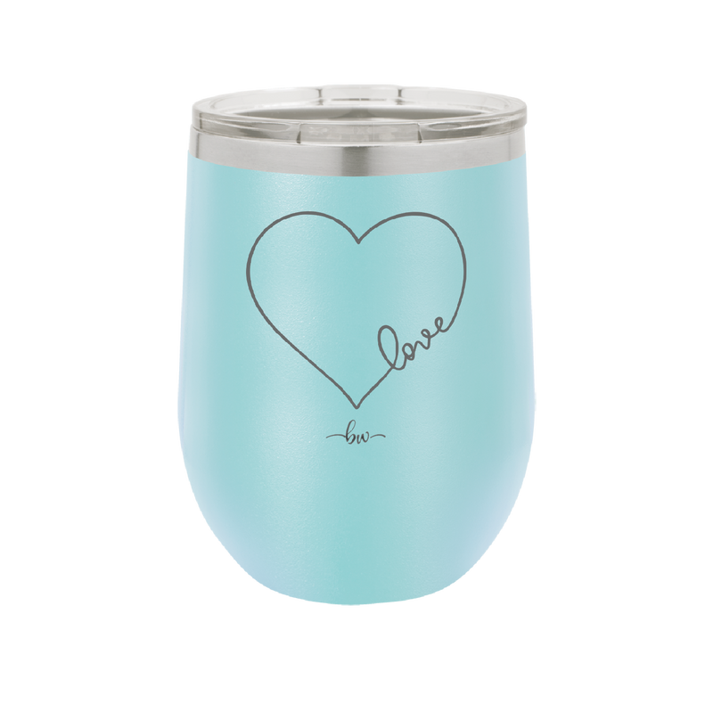 Love Heart - Laser Engraved Stainless Steel Drinkware - 1725 -