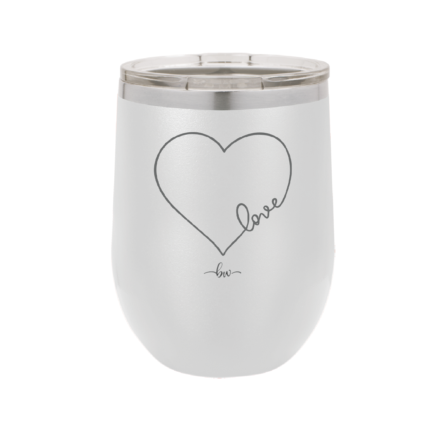 Love Heart - Laser Engraved Stainless Steel Drinkware - 1725 -