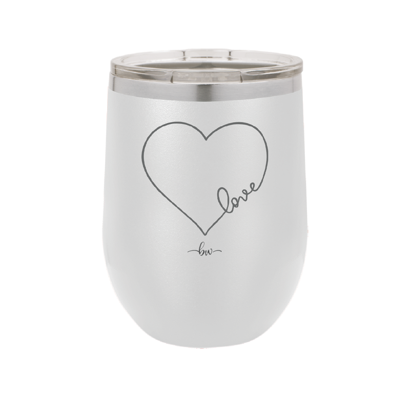 Love Heart - Laser Engraved Stainless Steel Drinkware - 1725 -