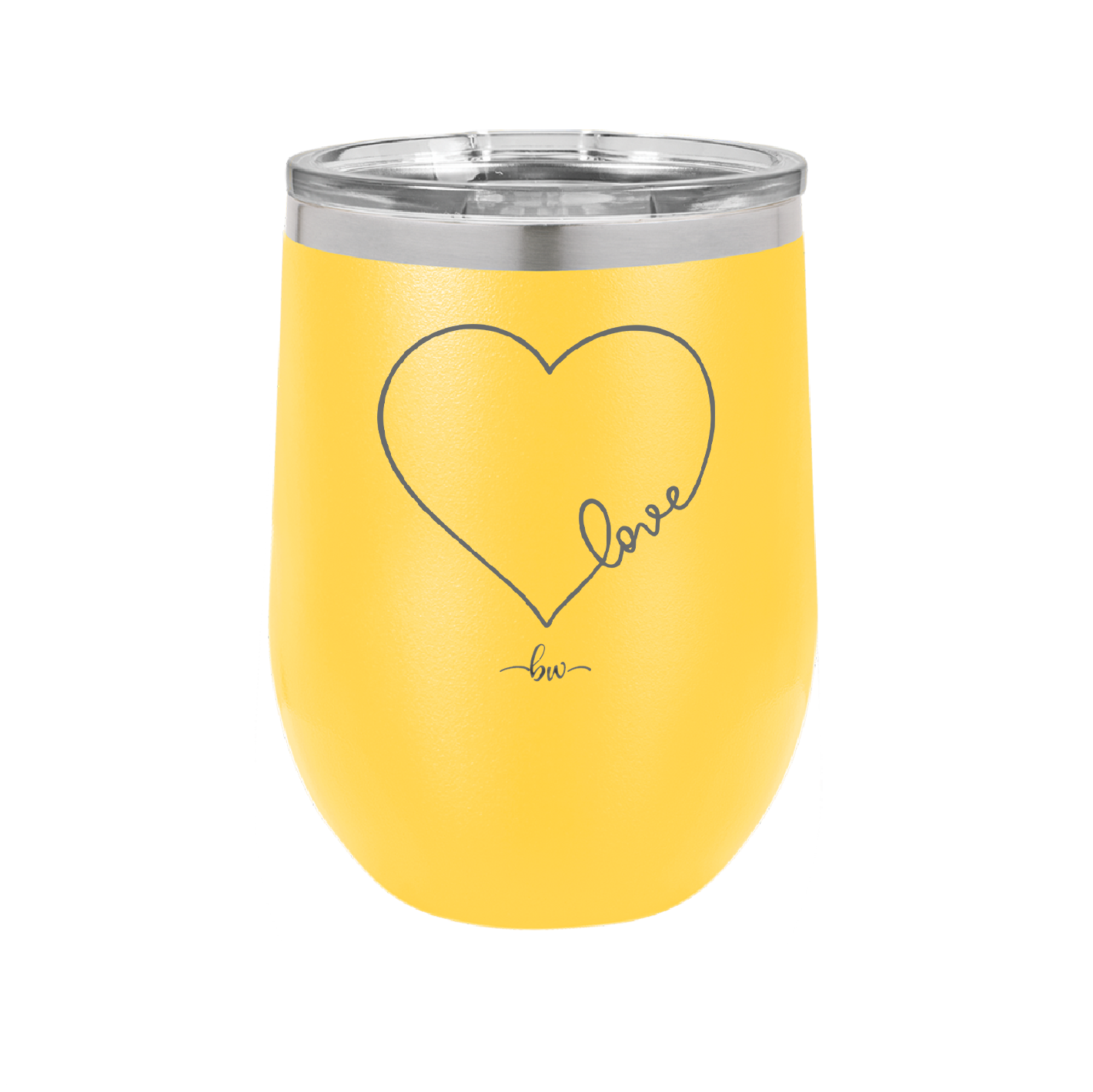 Love Heart - Laser Engraved Stainless Steel Drinkware - 1725 -