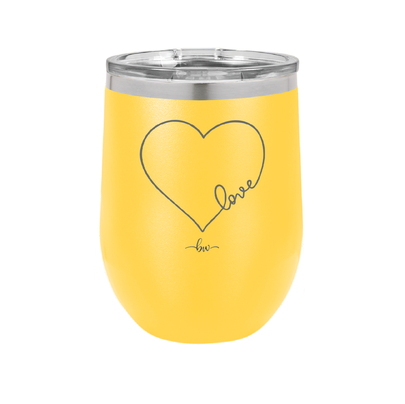 Love Heart - Laser Engraved Stainless Steel Drinkware - 1725 -