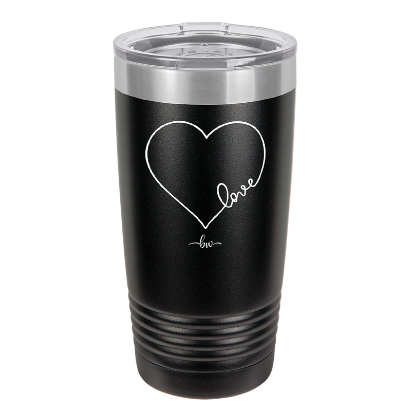 Love Heart - Laser Engraved Stainless Steel Drinkware - 1725 -