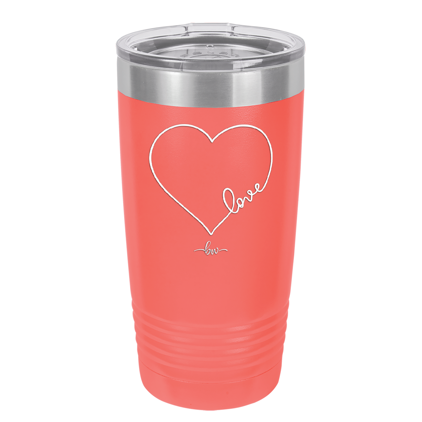 Love Heart - Laser Engraved Stainless Steel Drinkware - 1725 -