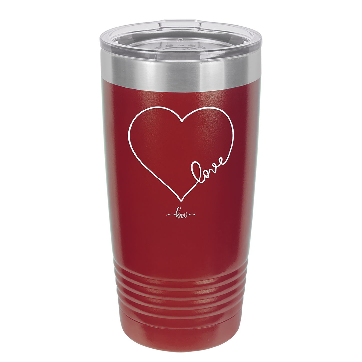 Love Heart - Laser Engraved Stainless Steel Drinkware - 1725 -