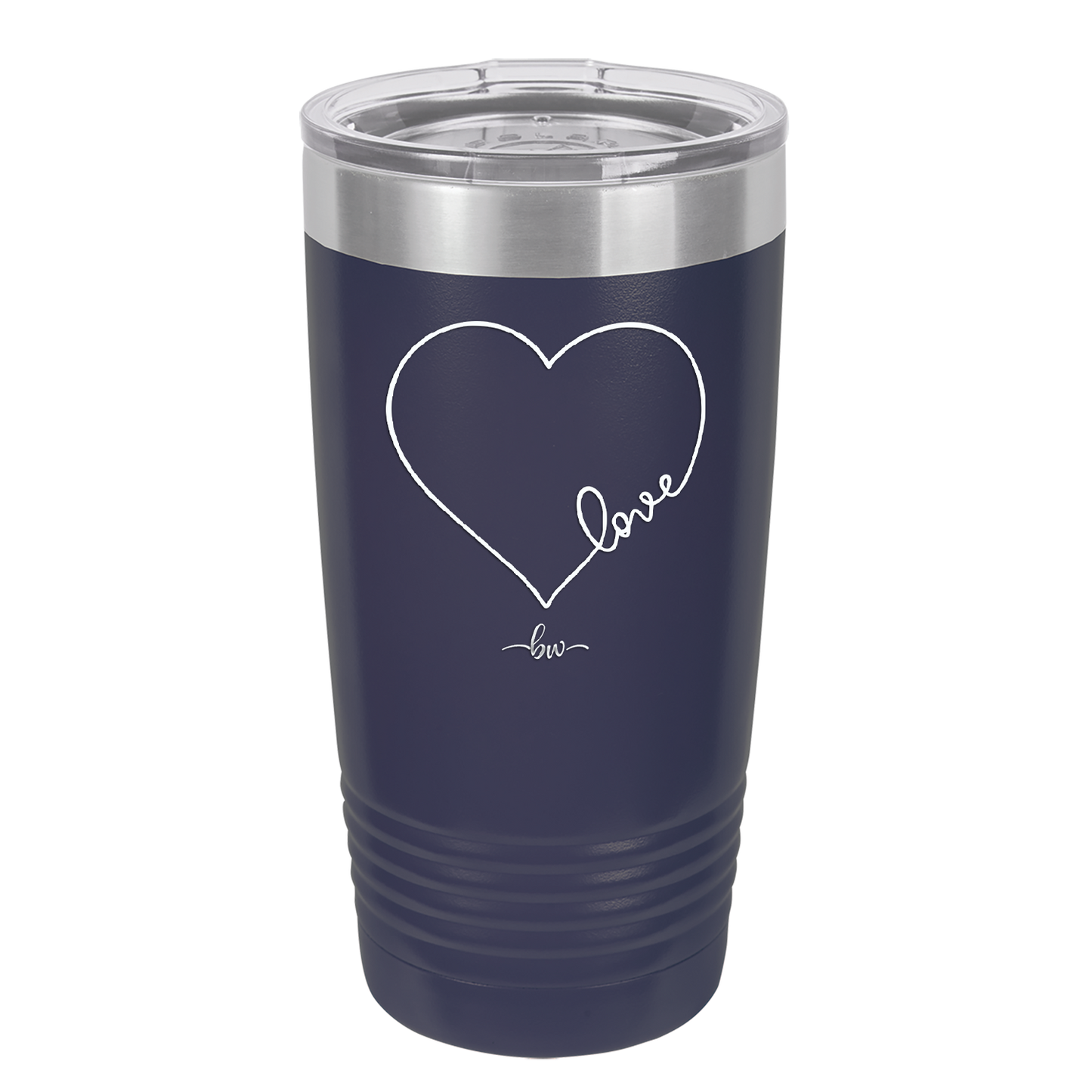 Love Heart - Laser Engraved Stainless Steel Drinkware - 1725 -