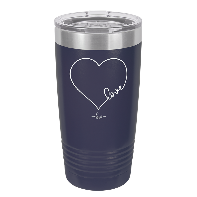 Love Heart - Laser Engraved Stainless Steel Drinkware - 1725 -