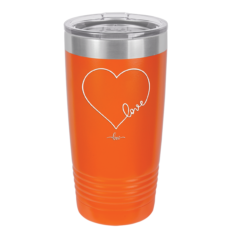 Love Heart - Laser Engraved Stainless Steel Drinkware - 1725 -