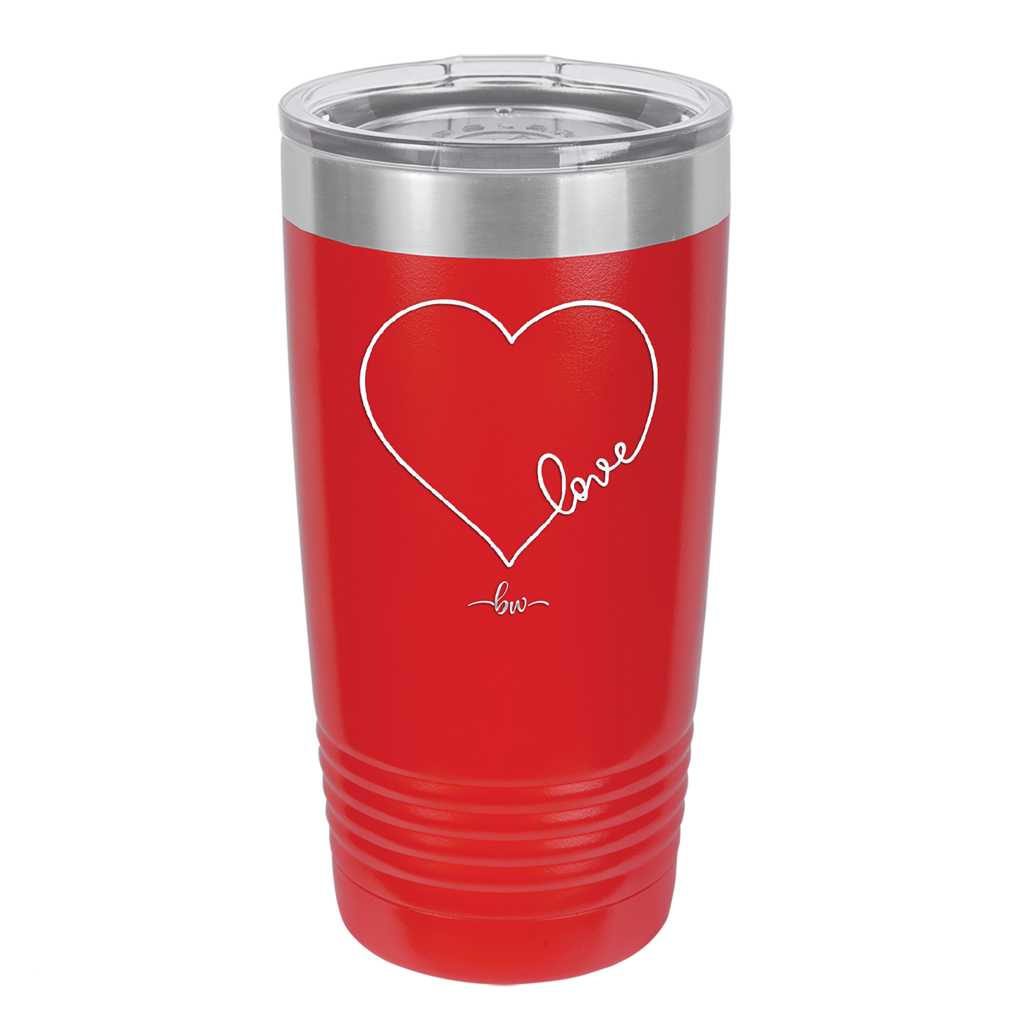 Love Heart - Laser Engraved Stainless Steel Drinkware - 1725 -
