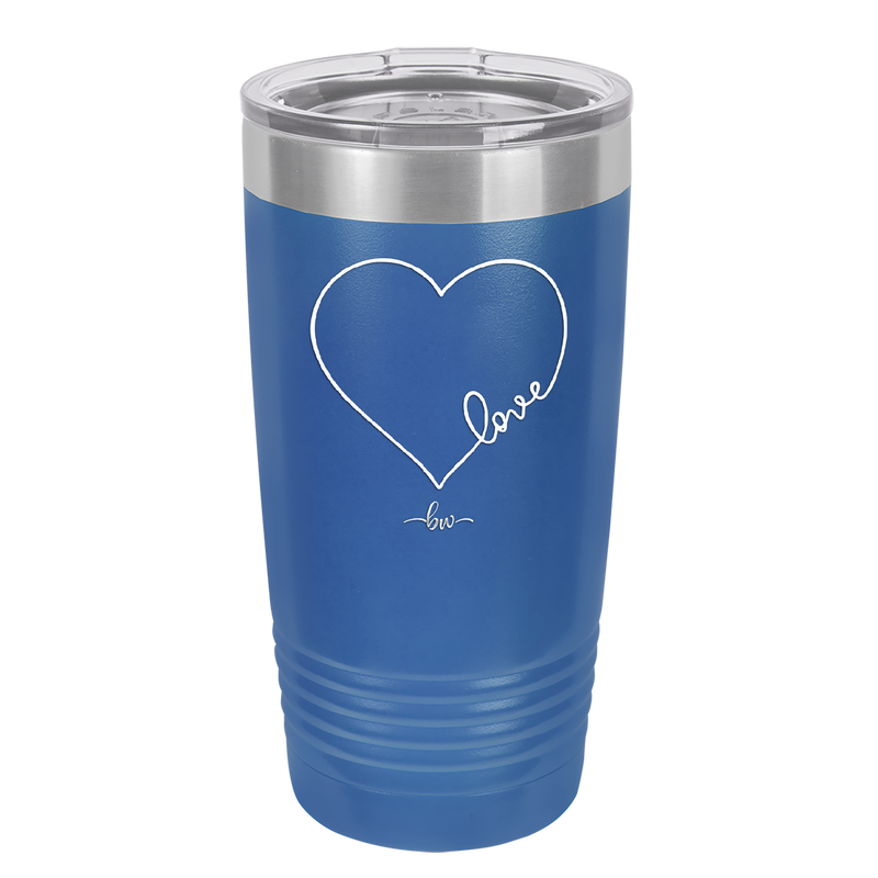 Love Heart - Laser Engraved Stainless Steel Drinkware - 1725 -