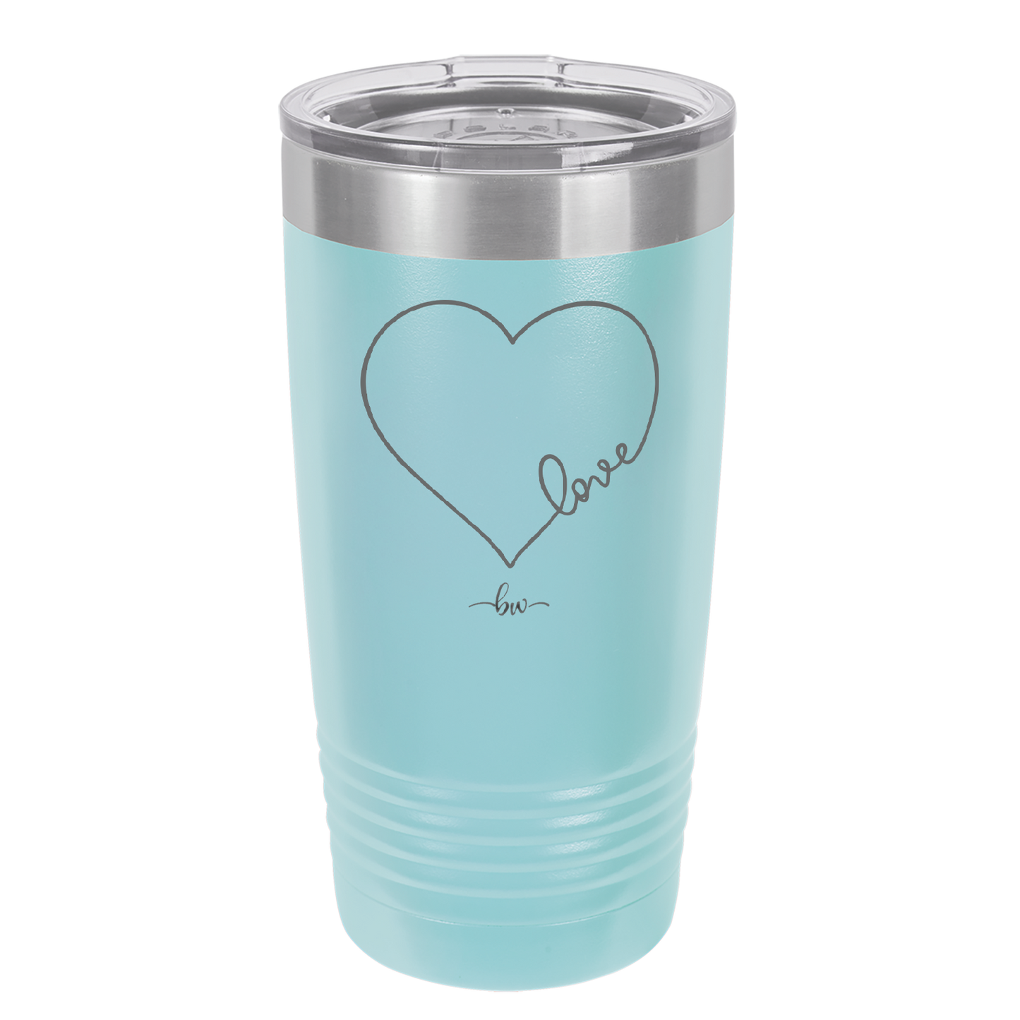 Love Heart - Laser Engraved Stainless Steel Drinkware - 1725 -