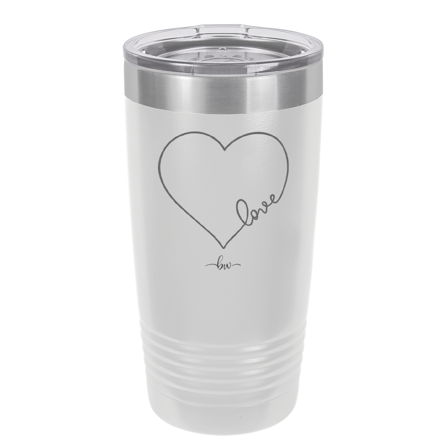 Love Heart - Laser Engraved Stainless Steel Drinkware - 1725 -