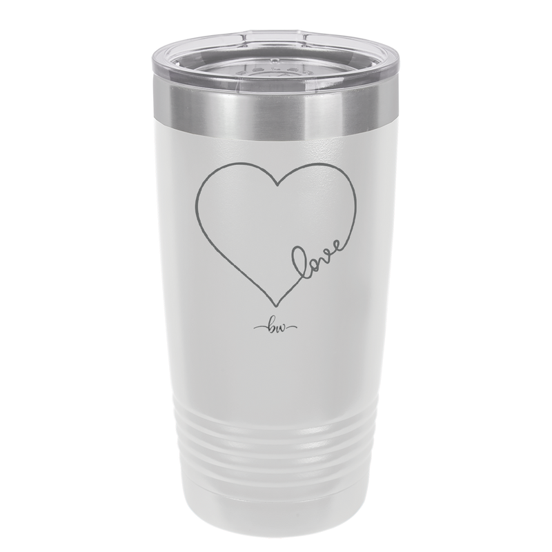 Love Heart - Laser Engraved Stainless Steel Drinkware - 1725 -