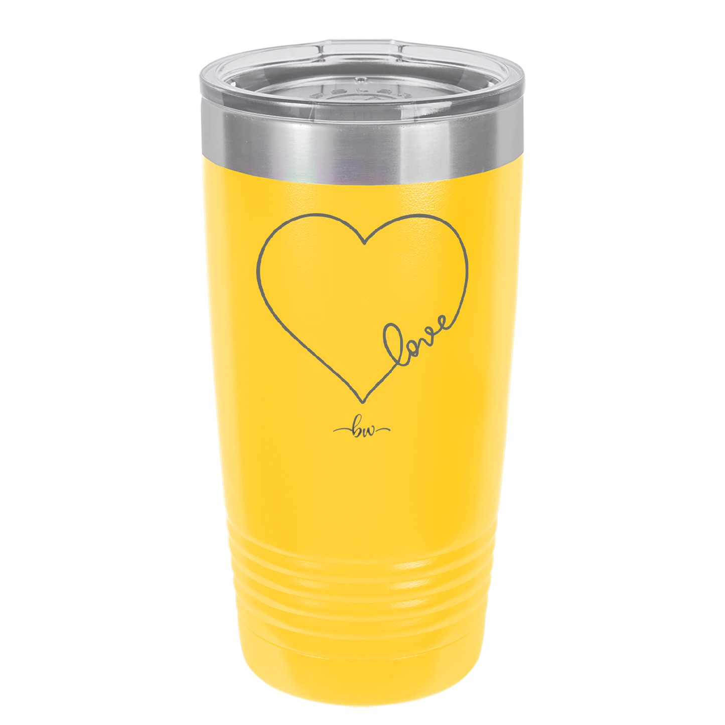Love Heart - Laser Engraved Stainless Steel Drinkware - 1725 -