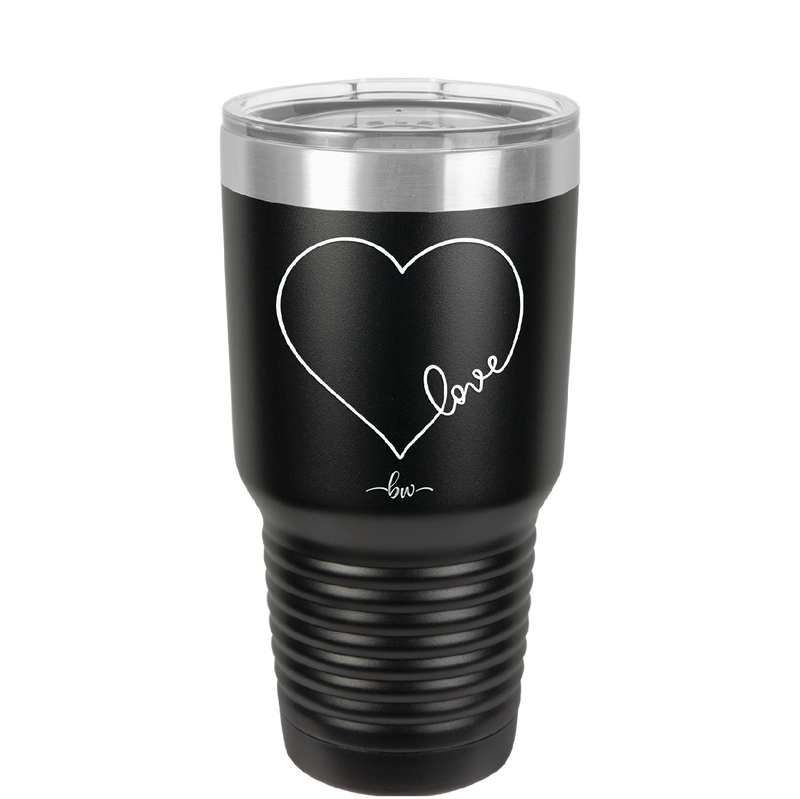 Love Heart - Laser Engraved Stainless Steel Drinkware - 1725 -