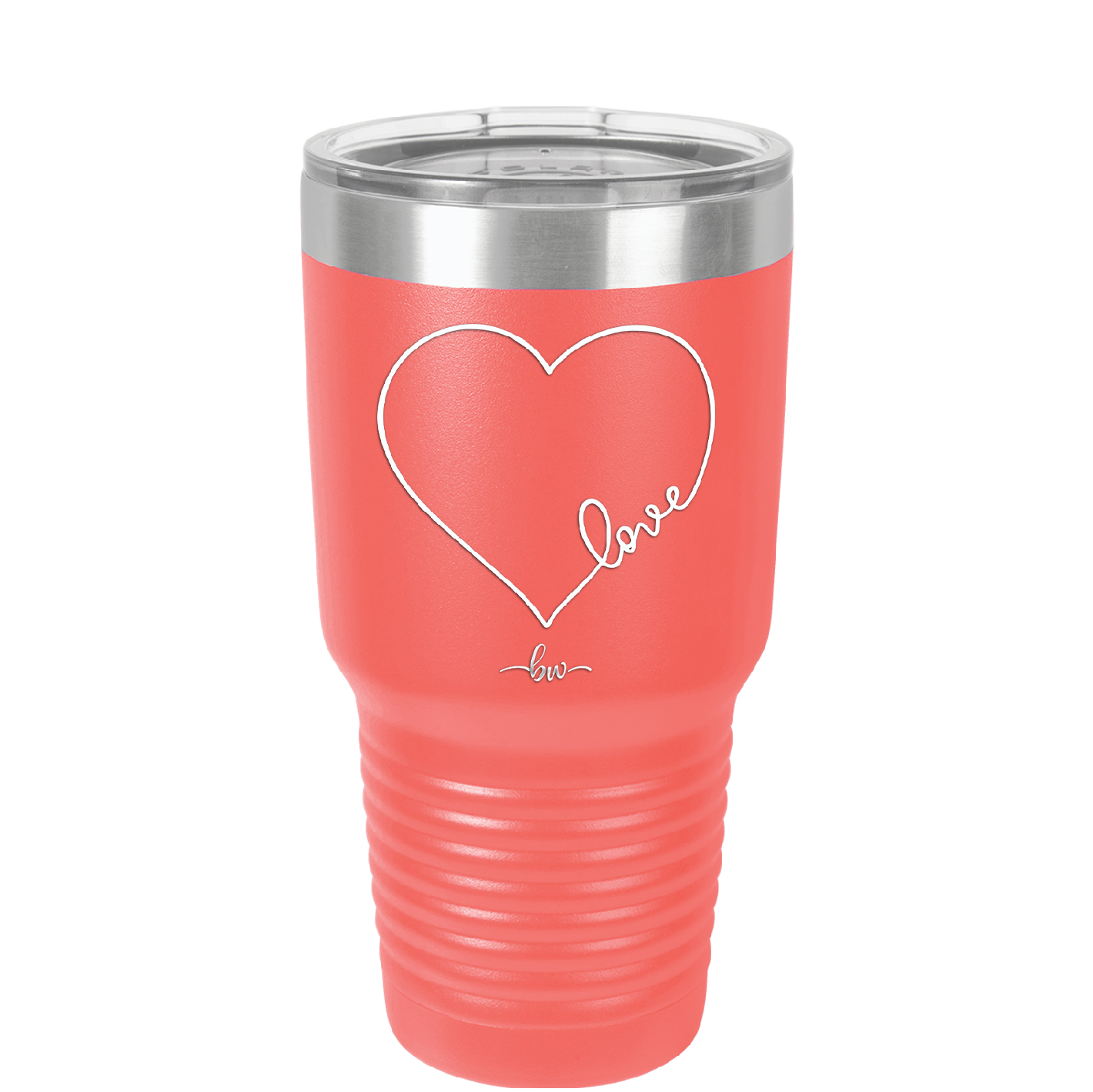Love Heart - Laser Engraved Stainless Steel Drinkware - 1725 -