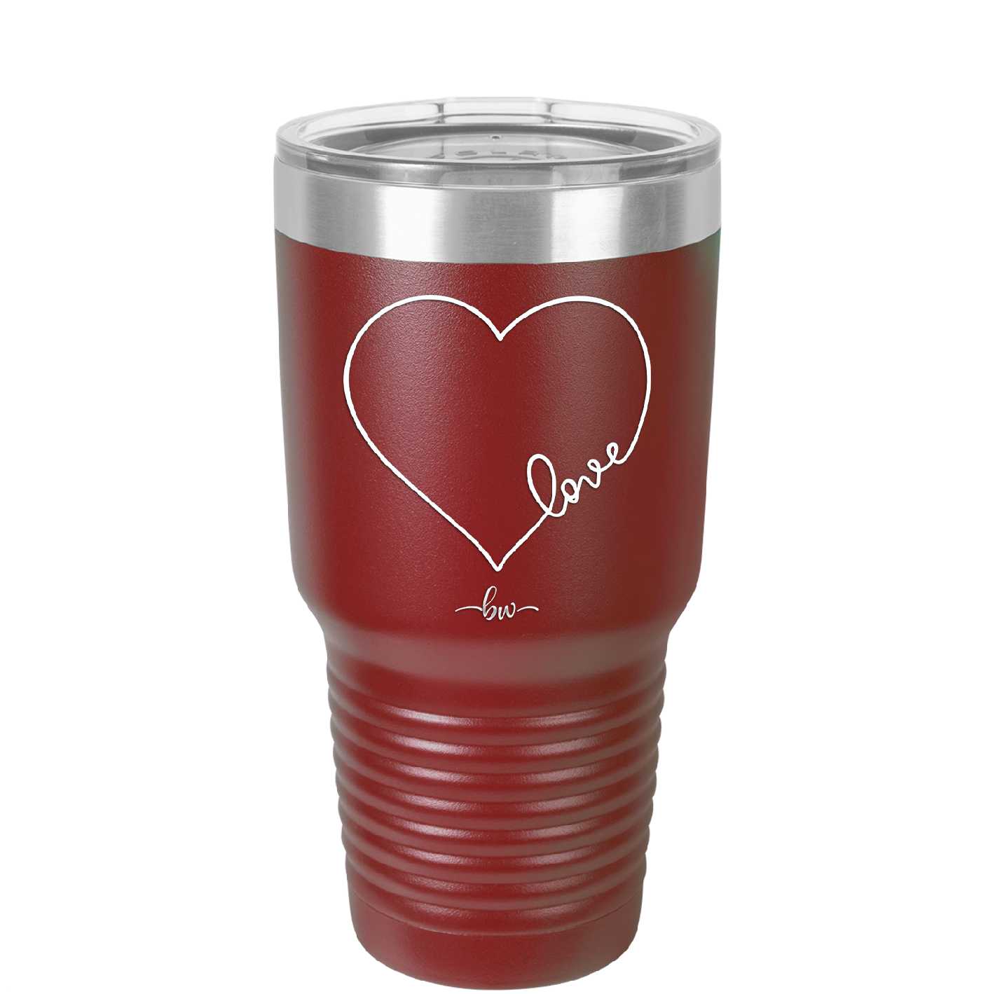 Love Heart - Laser Engraved Stainless Steel Drinkware - 1725 -
