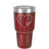 Love Heart - Laser Engraved Stainless Steel Drinkware - 1725 -