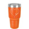 Love Heart - Laser Engraved Stainless Steel Drinkware - 1725 -