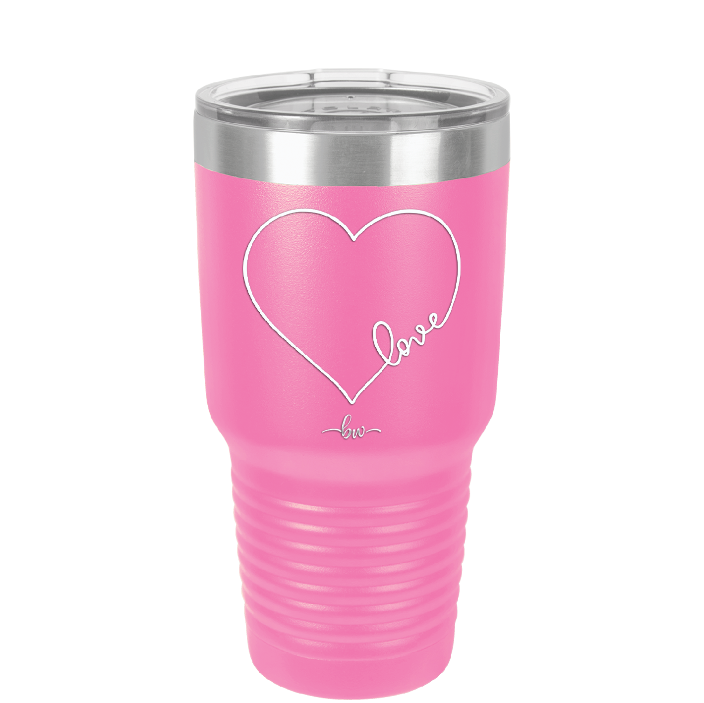 Love Heart - Laser Engraved Stainless Steel Drinkware - 1725 -