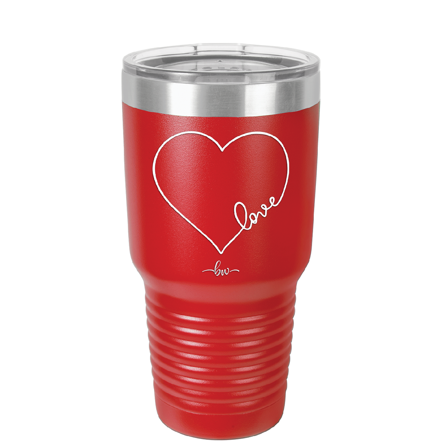Love Heart - Laser Engraved Stainless Steel Drinkware - 1725 -