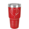 Love Heart - Laser Engraved Stainless Steel Drinkware - 1725 -