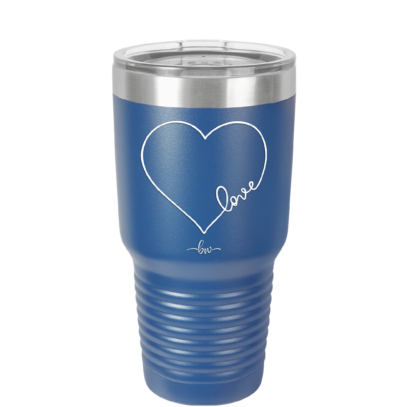Love Heart - Laser Engraved Stainless Steel Drinkware - 1725 -