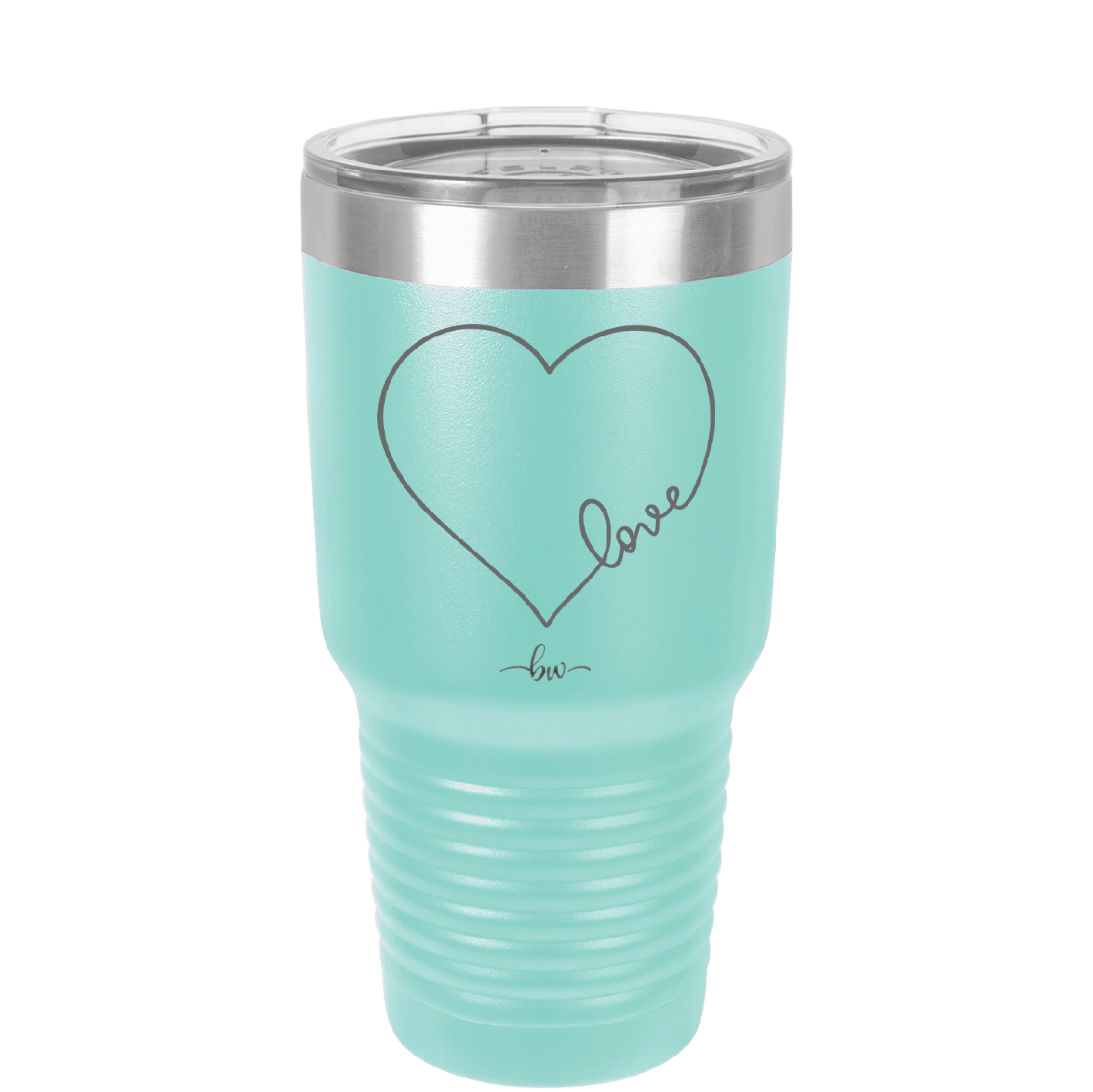 Love Heart - Laser Engraved Stainless Steel Drinkware - 1725 -