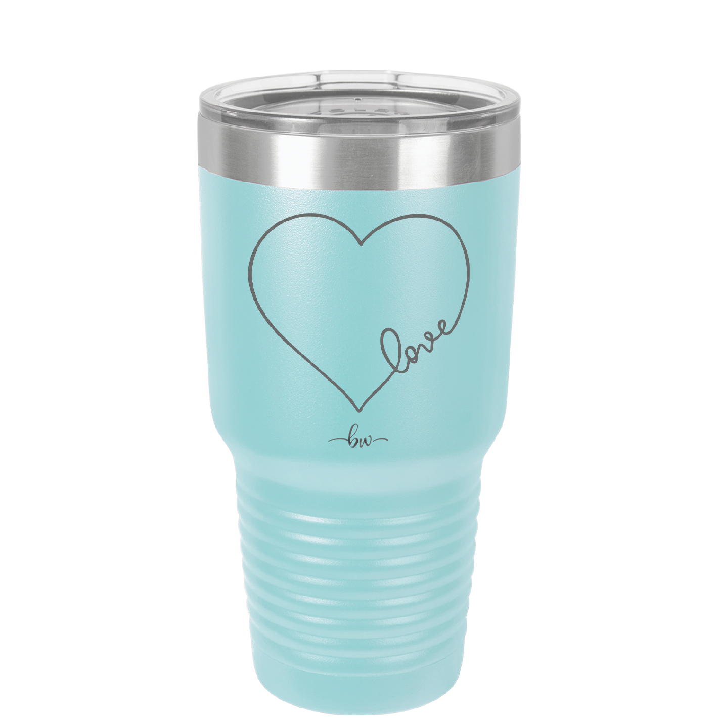 Love Heart - Laser Engraved Stainless Steel Drinkware - 1725 -