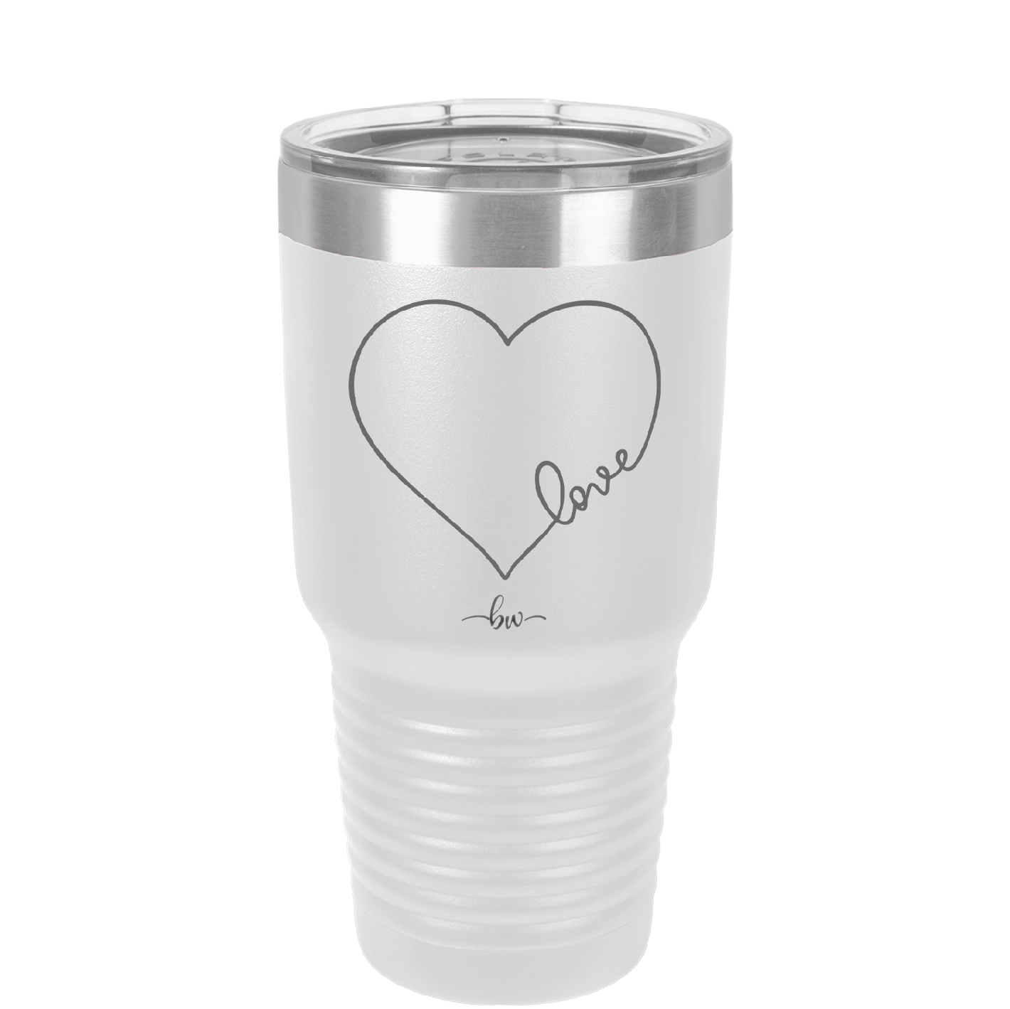 Love Heart - Laser Engraved Stainless Steel Drinkware - 1725 -