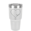 Love Heart - Laser Engraved Stainless Steel Drinkware - 1725 -
