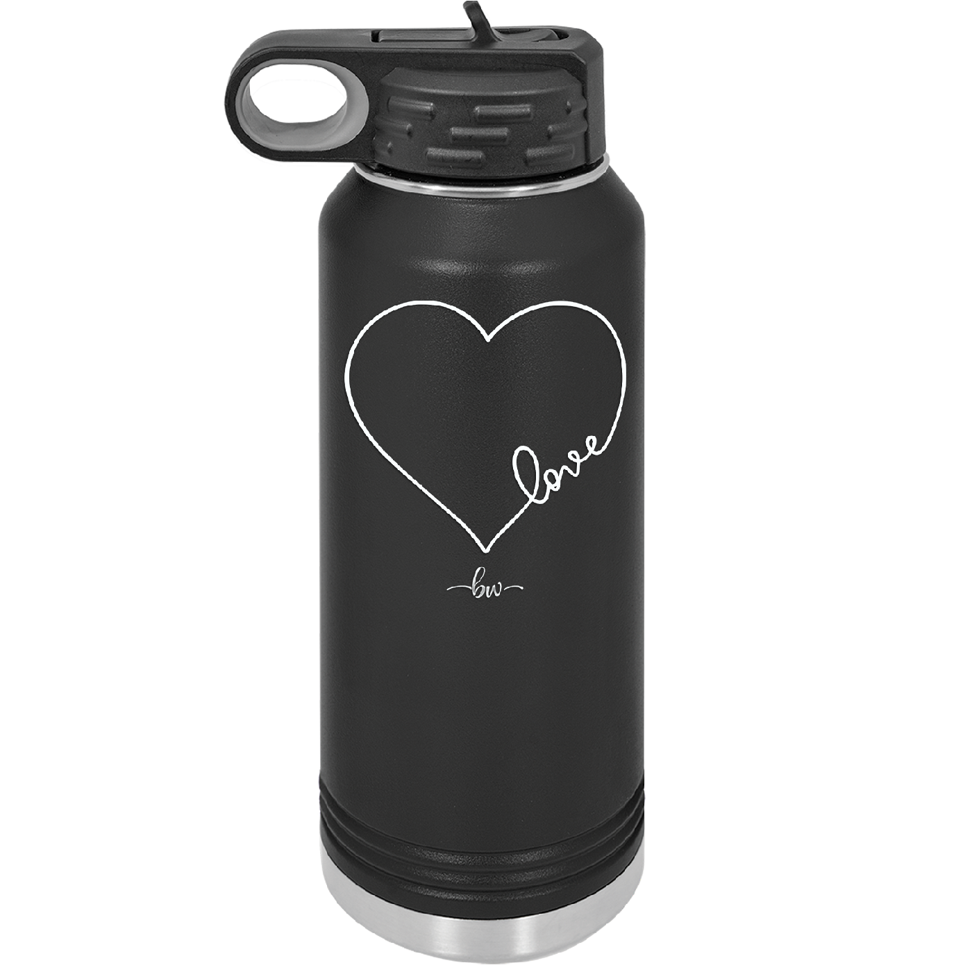 Love Heart - Laser Engraved Stainless Steel Drinkware - 1725 -