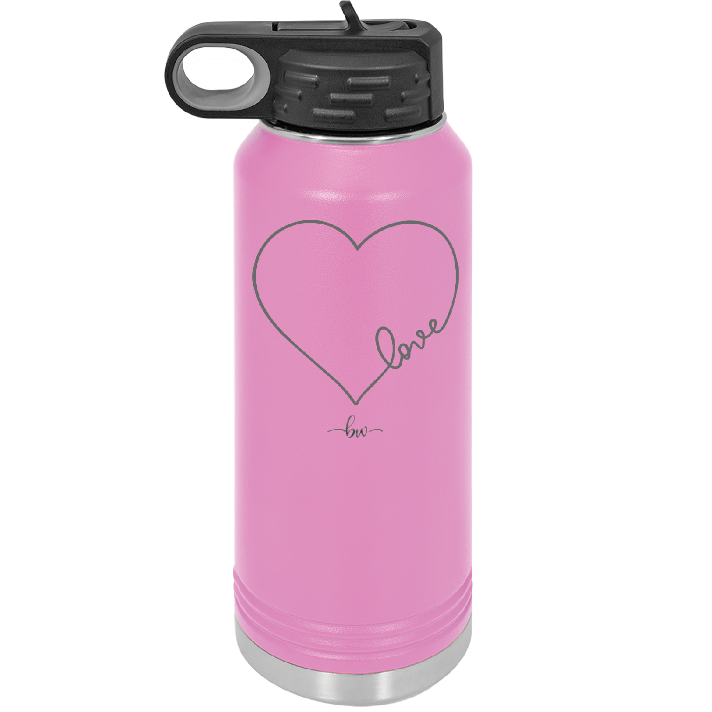 Love Heart - Laser Engraved Stainless Steel Drinkware - 1725 -