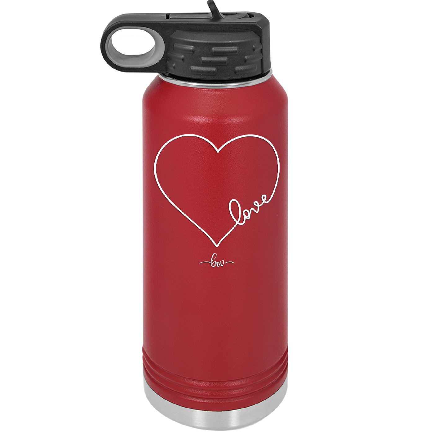 Love Heart - Laser Engraved Stainless Steel Drinkware - 1725 -