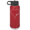 Love Heart - Laser Engraved Stainless Steel Drinkware - 1725 -