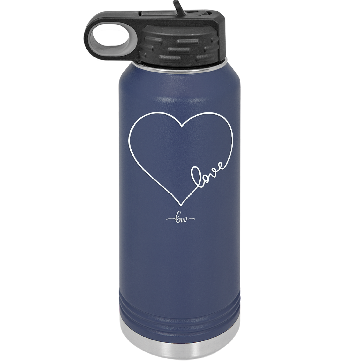 Love Heart - Laser Engraved Stainless Steel Drinkware - 1725 -