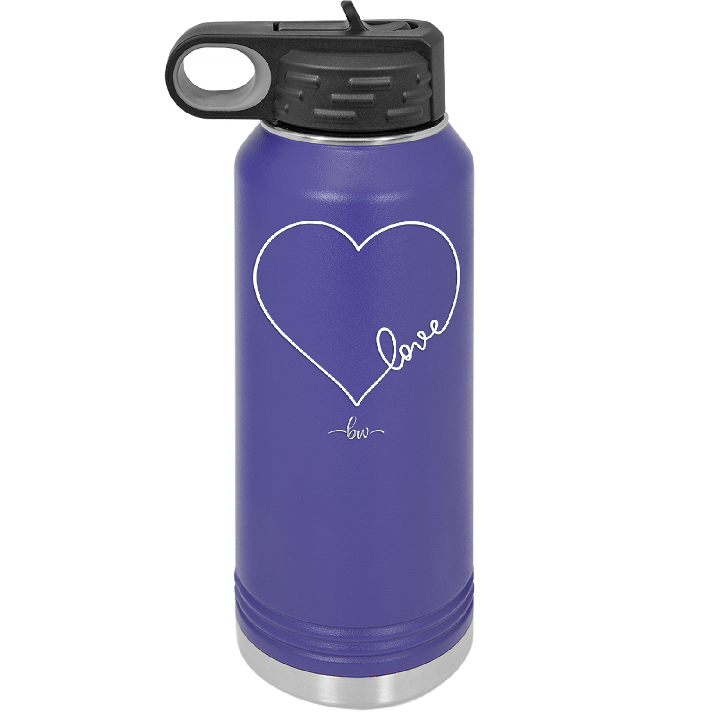 Love Heart - Laser Engraved Stainless Steel Drinkware - 1725 -