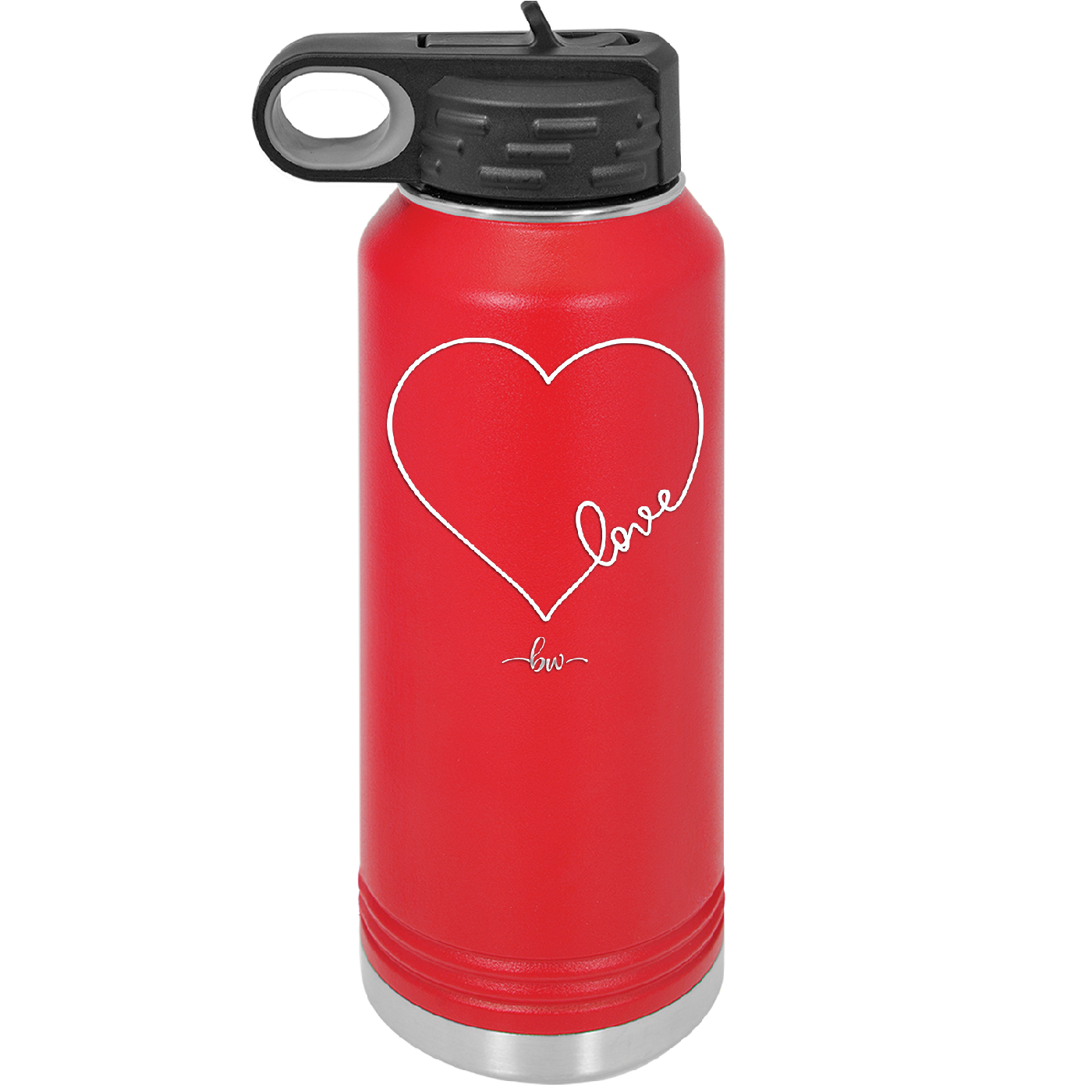 Love Heart - Laser Engraved Stainless Steel Drinkware - 1725 -